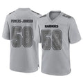 tocy LV.Raiders #58 Jackson Powers-Johnson Player Gray Atmosphere Fashion Limited Game Stitched Jerseys