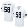 tocy LV.Raiders #58 Jackson Powers-Johnson Player White Home Game Stitched Jerseys