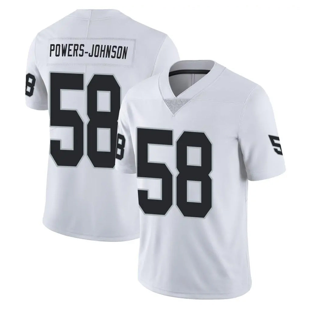 tocy LV.Raiders #58 Jackson Powers-Johnson Player White Limited Vapor Untouchable Home Game Stitched Jerseys