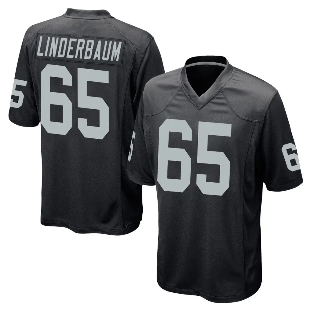 tocy LV.Raiders #65 Tyler Linderbaum Player Black Home Game Stitched Jerseys