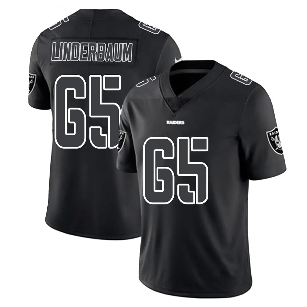 tocy LV.Raiders #65 Tyler Linderbaum Player Black Limited Black Impact Home Game Stitched Jerseys