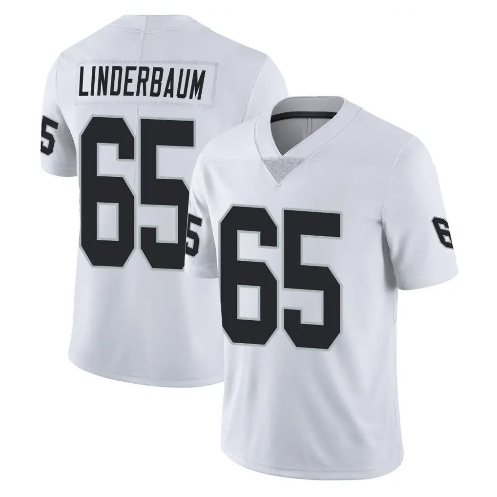 tocy LV.Raiders #65 Tyler Linderbaum Player White Limited Vapor Untouchable Home Game Stitched Jerseys