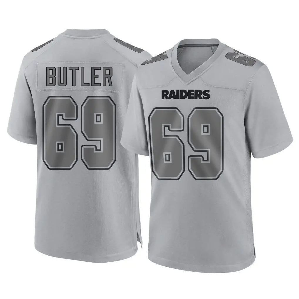 tocy LV.Raiders #69 Adam Butler Player Gray Atmosphere Fashion Limited Game Stitched Jerseys