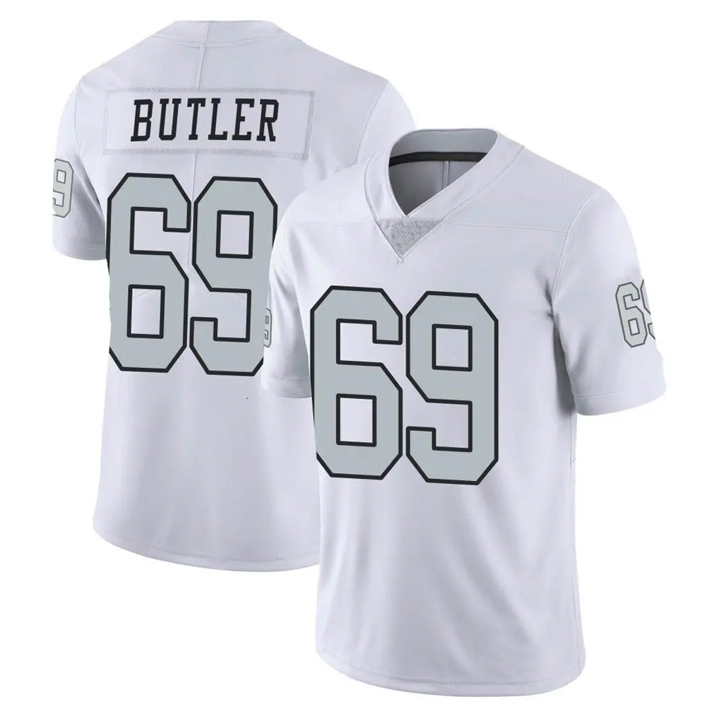 tocy LV.Raiders #69 Adam Butler Player White Limited Color Rush Home Game Stitched Jerseys