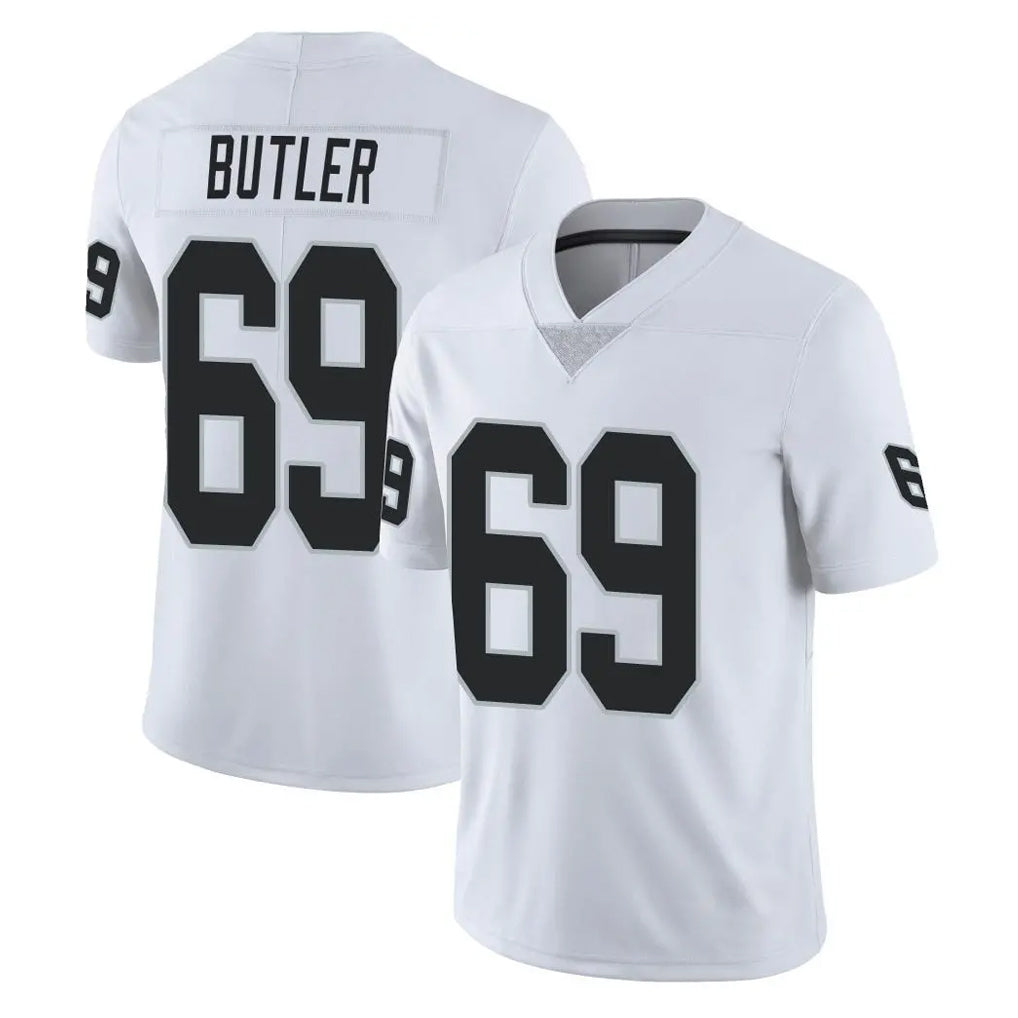 tocy LV.Raiders #69 Adam Butler Player White Limited Vapor Untouchable Home Game Stitched Jerseys