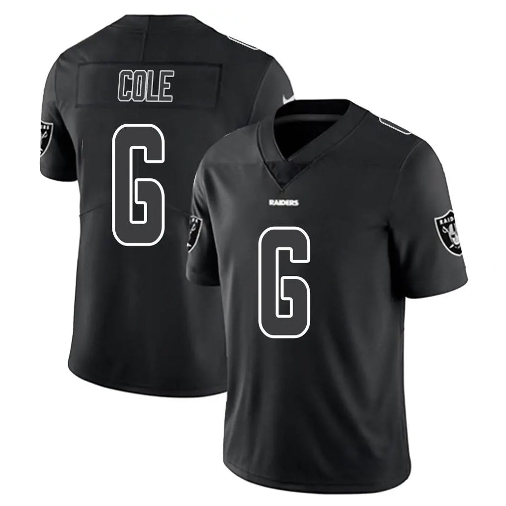 tocy LV.Raiders #6 A.J. Cole Player Black Limited Black Impact Home Game Stitched Jerseys