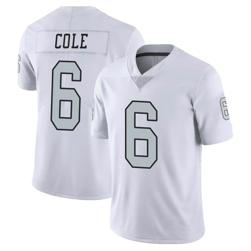 tocy LV.Raiders #6 A.J. Cole Player White Limited Color Rush Home Game Stitched Jerseys