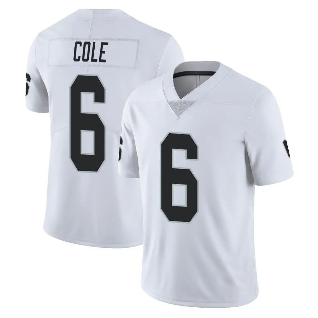 tocy LV.Raiders #6 A.J. Cole Player White Limited Vapor Untouchable Home Game Stitched Jerseys