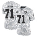 tocy LV.Raiders #71 DJ Glaze Player Arctic Camo Salute To Service Limited Game Stitched Jerseys