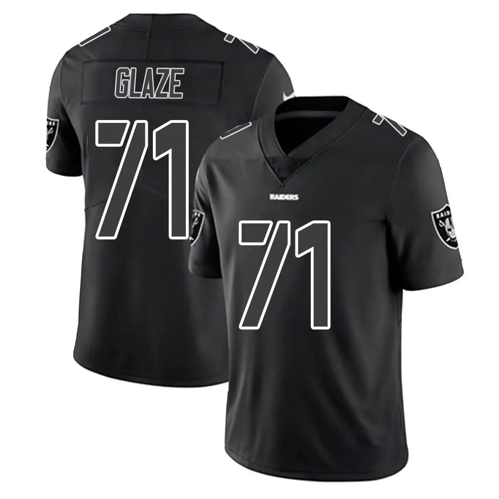 tocy LV.Raiders #71 DJ Glaze Player Black Limited Black Impact Home Game Stitched Jerseys