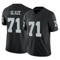 tocy LV.Raiders #71 DJ Glaze Player Black Limited Vapor F.U.S.E. Home Game Stitched Jerseys