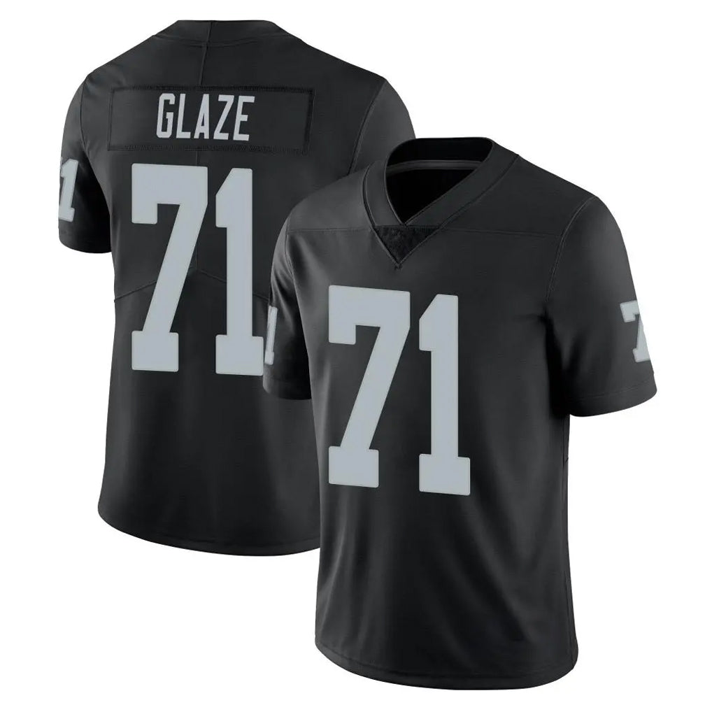 tocy LV.Raiders #71 DJ Glaze Player Black Limited Vapor Untouchable Home Game Stitched Jerseys