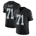 tocy LV.Raiders #71 DJ Glaze Player Black Limited Vapor Untouchable Home Game Stitched Jerseys