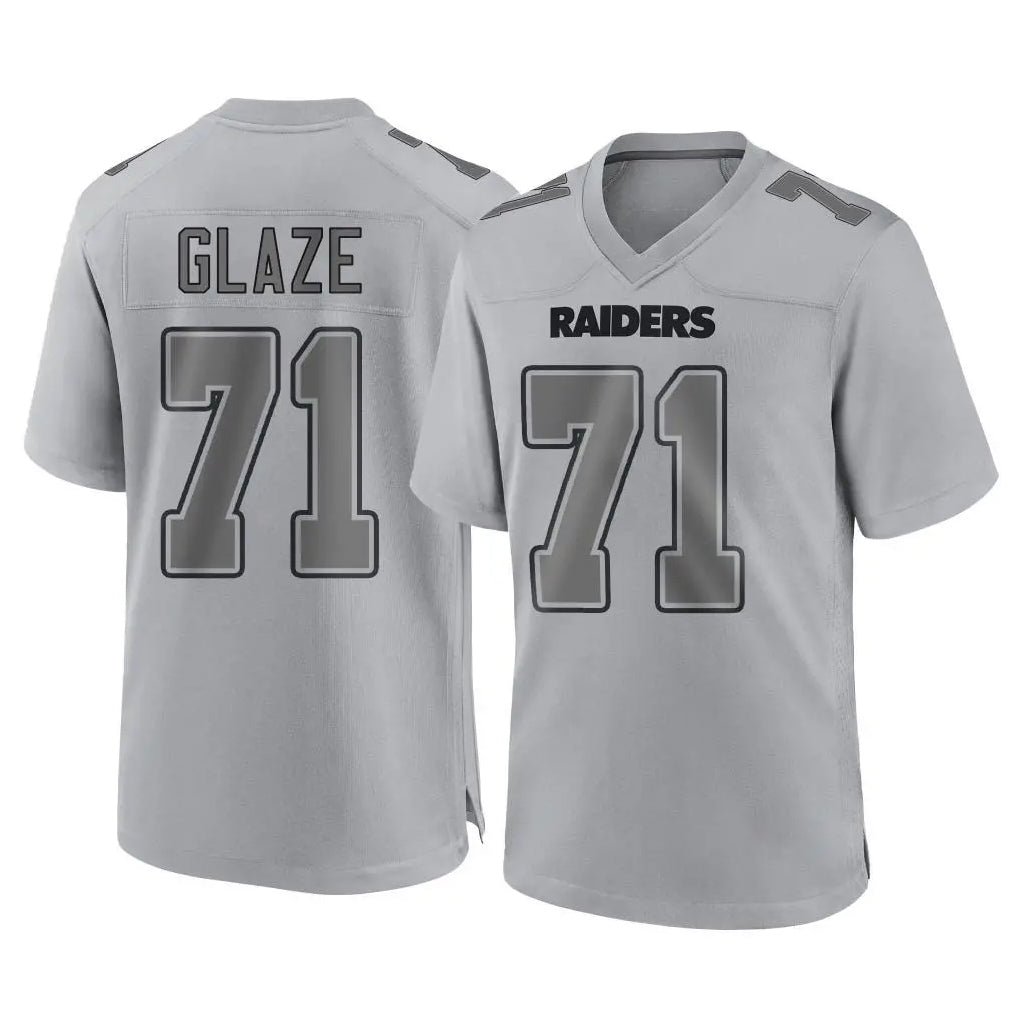 tocy LV.Raiders #71 DJ Glaze Player Gray Atmosphere Fashion Limited Game Stitched Jerseys