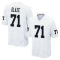 tocy LV.Raiders #71 DJ Glaze Player White Home Game Stitched Jerseys