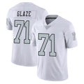 tocy LV.Raiders #71 DJ Glaze Player White Limited Color Rush Home Game Stitched Jerseys