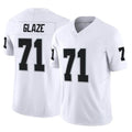 tocy LV.Raiders #71 DJ Glaze Player White Limited Vapor F.U.S.E. Home Game Stitched Jerseys
