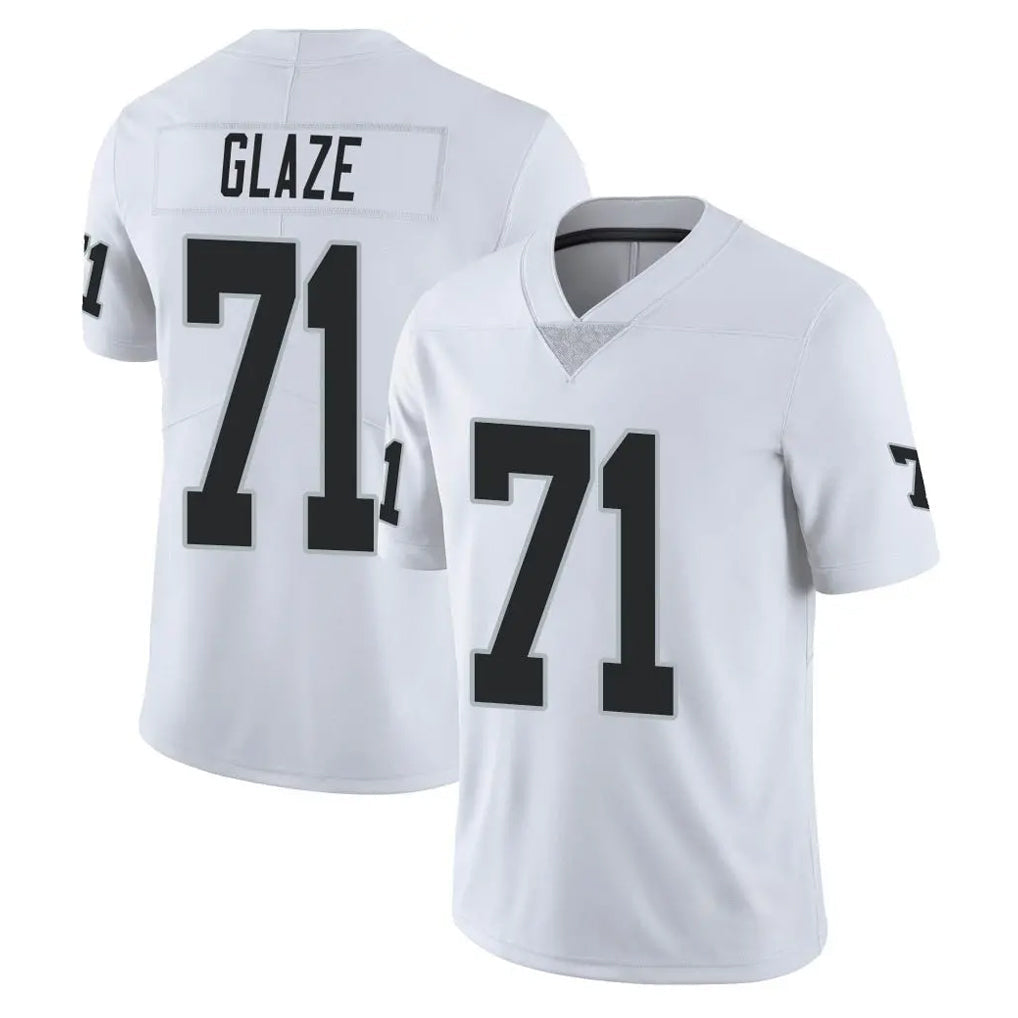 tocy LV.Raiders #71 DJ Glaze Player White Limited Vapor Untouchable Home Game Stitched Jerseys