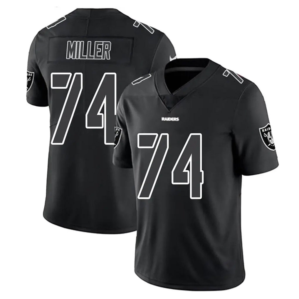 tocy LV.Raiders #74 Kolton Miller Player Black Limited Black Impact Home Game Stitched Jerseys