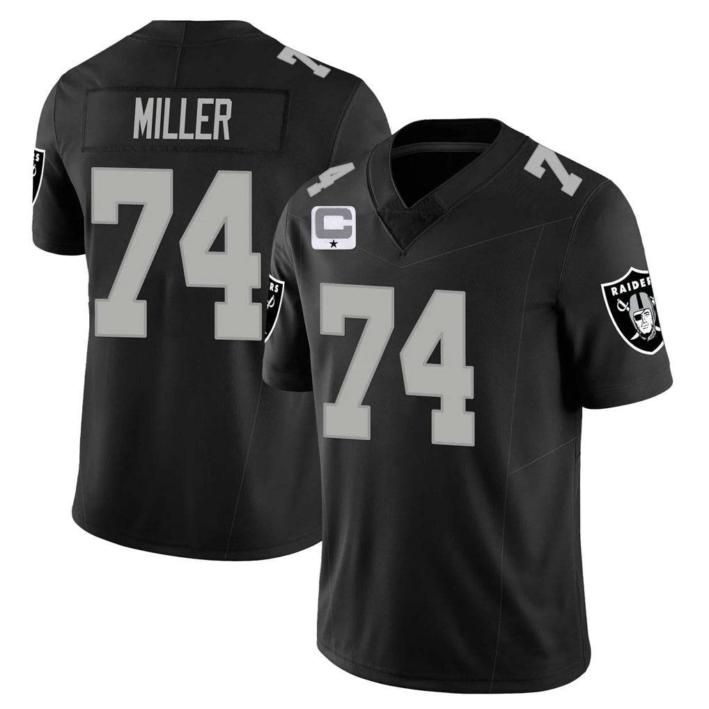 tocy LV.Raiders #74 Kolton Miller Player Black Vapor Limited Home Game Stitched Jerseys