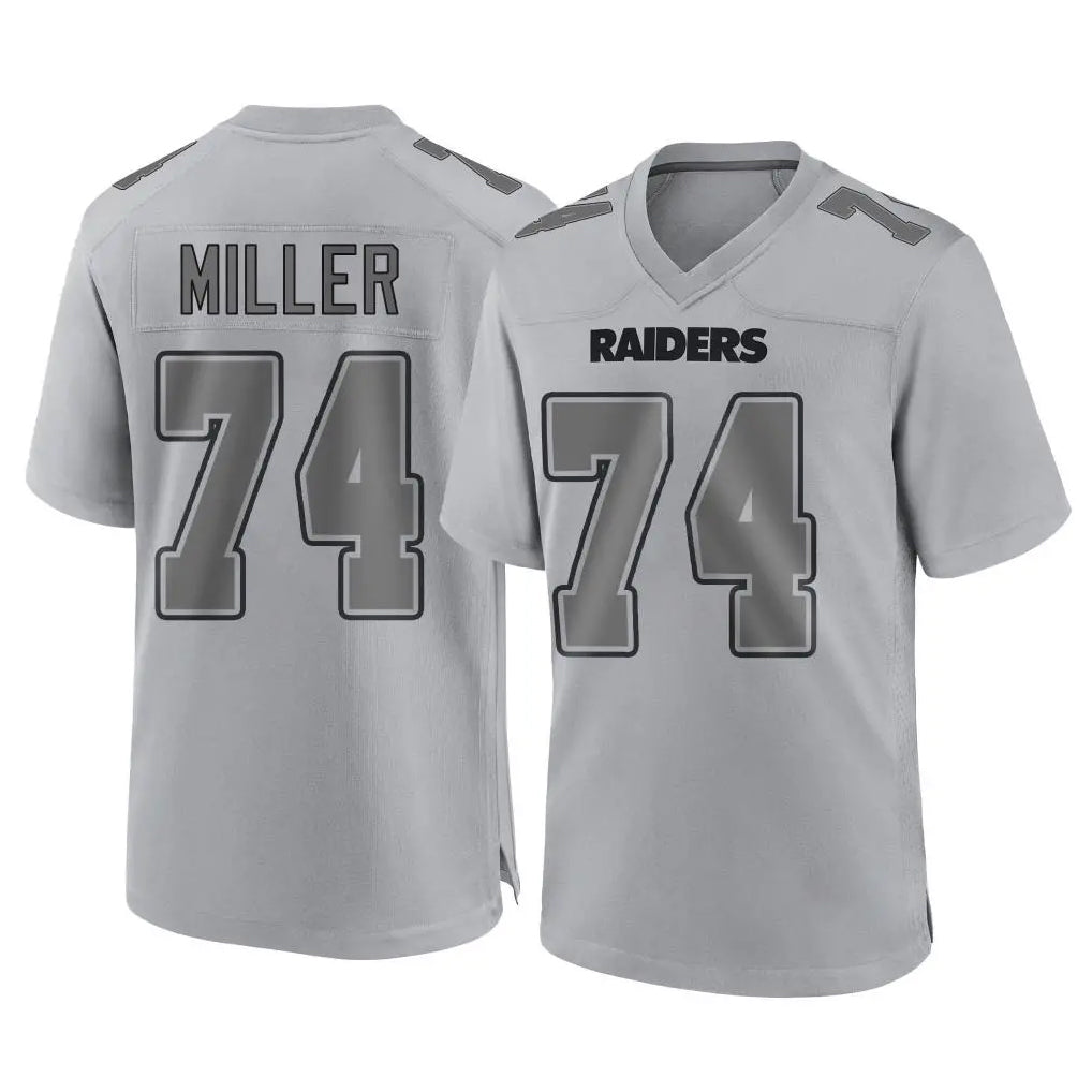 tocy LV.Raiders #74 Kolton Miller Player Gray Atmosphere Fashion Limited Game Stitched Jerseys