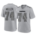 tocy LV.Raiders #74 Kolton Miller Player Gray Atmosphere Fashion Limited Game Stitched Jerseys