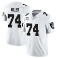 tocy LV.Raiders #74 Kolton Miller Player White Vapor Limited Elite Home Game Stitched Jerseys