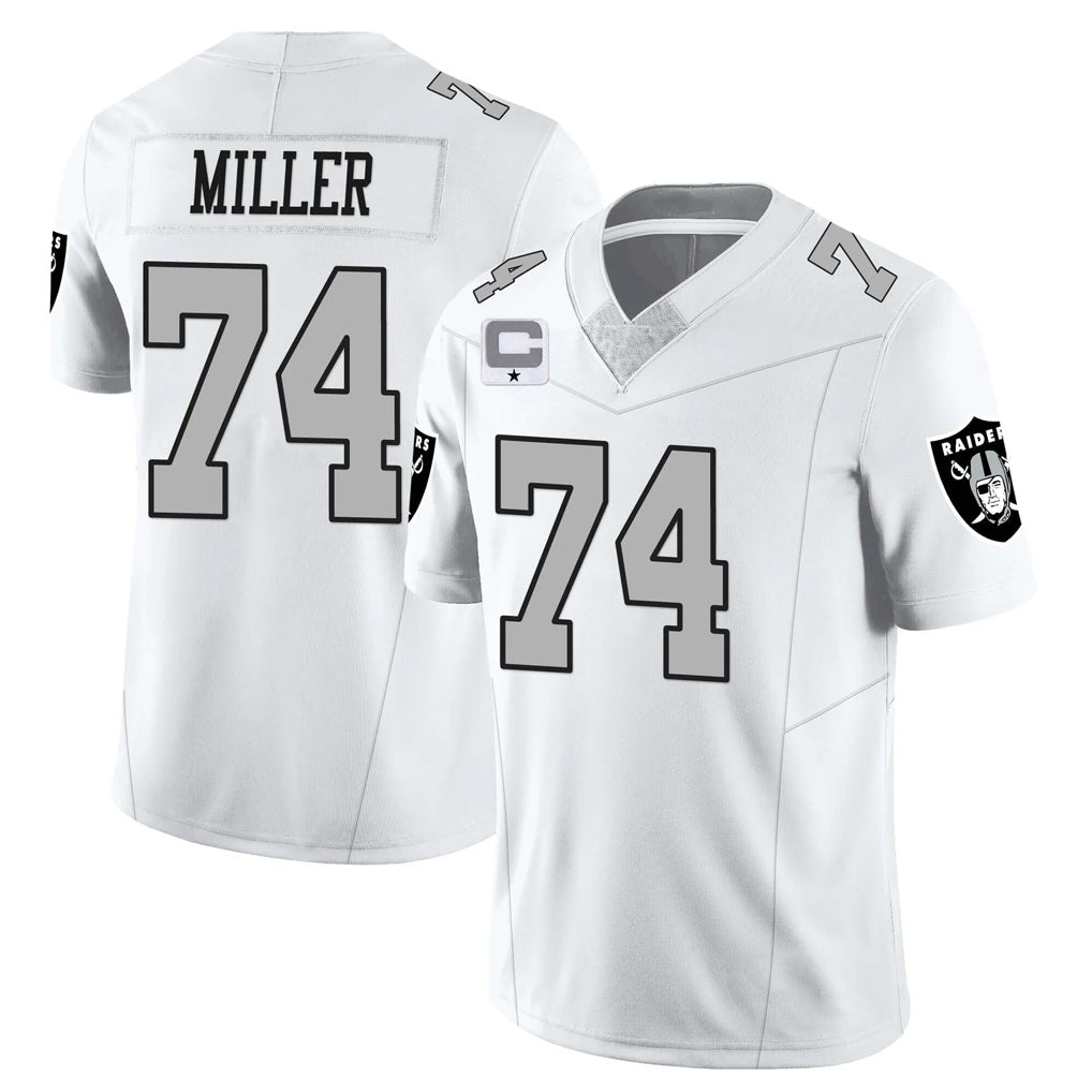 tocy LV.Raiders #74 Kolton Miller Player White Vapor Limited Home Game Stitched Jerseys