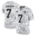 tocy LV.Raiders #7 Quay Walker Player Arctic Camo Salute To Service Limited Game Stitched Jerseys