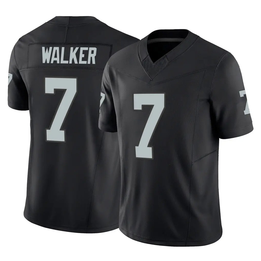 tocy LV.Raiders #7 Quay Walker Player Black Limited Vapor F.U.S.E. Home Game Stitched Jerseys