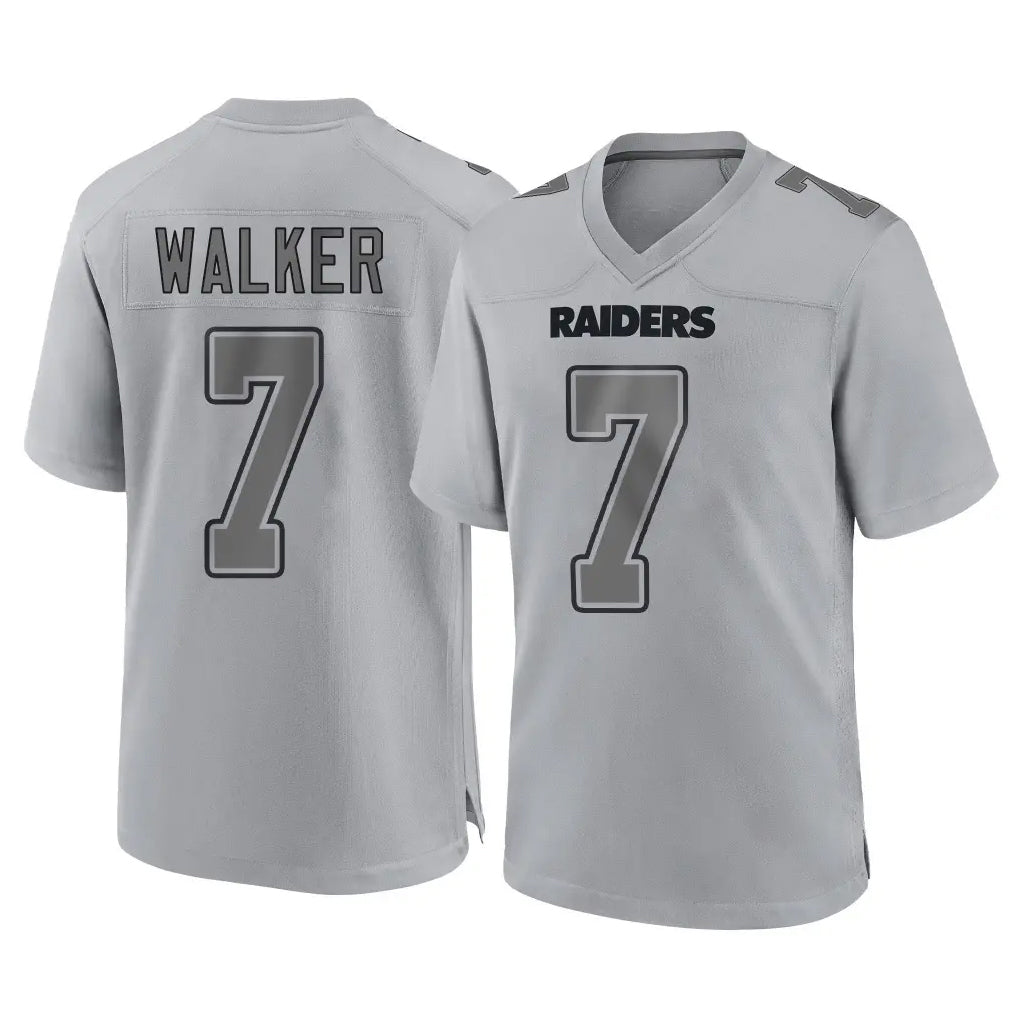 tocy LV.Raiders #7 Quay Walker Player Gray Atmosphere Fashion Limited Game Stitched Jerseys