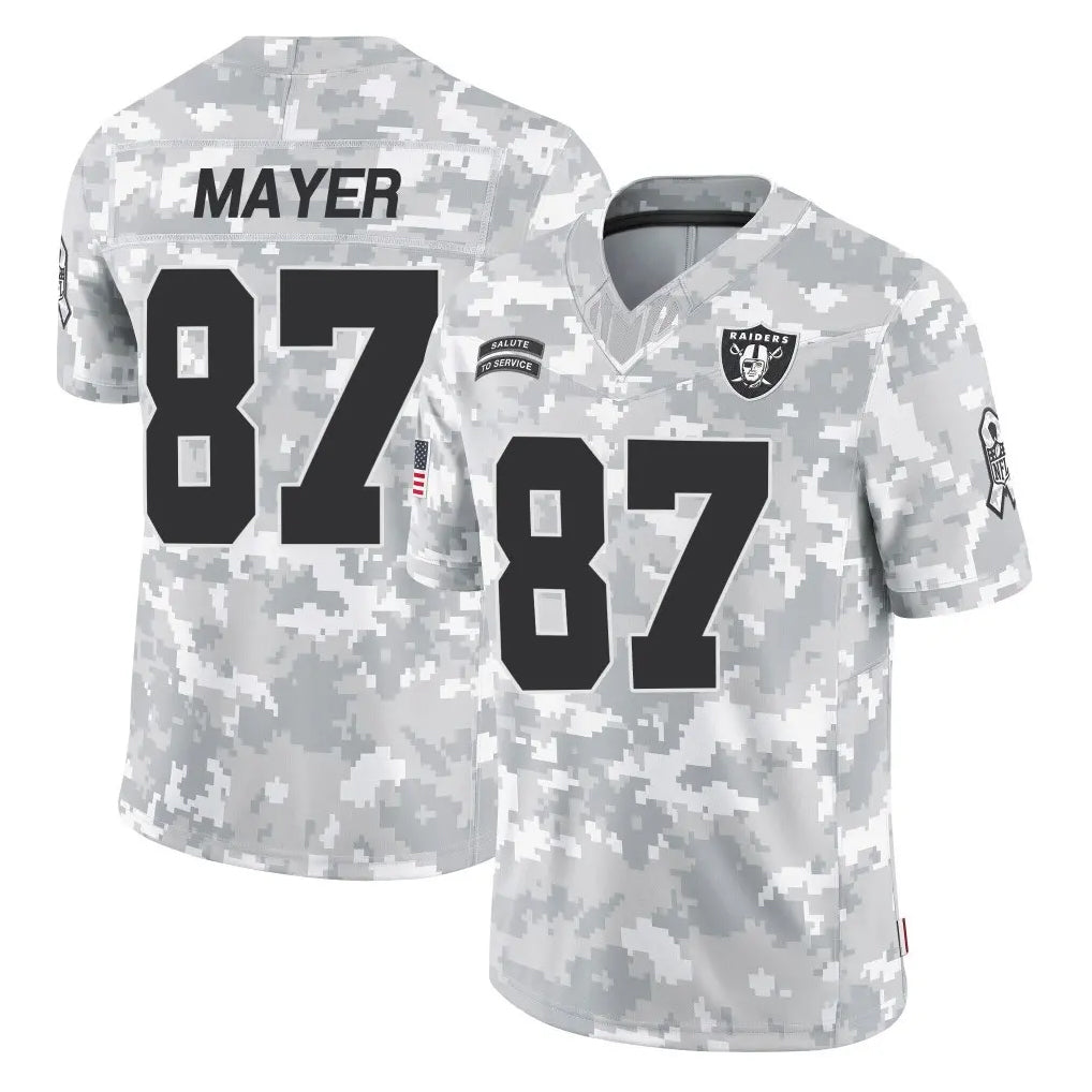 tocy LV.Raiders #87 Michael Mayer Player Arctic Camo Salute To Service Limited Game Stitched Jerseys