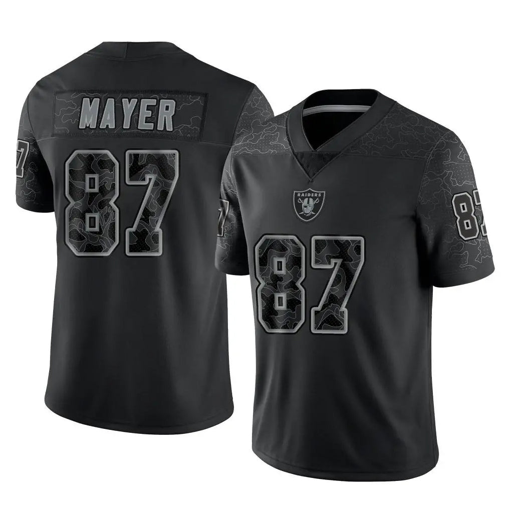 tocy LV.Raiders #87 Michael Mayer Player Black Reflective Limited Game Stitched Jerseys