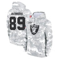 tocy LV.Raiders #89 Brock Bowers Player Arctic Camo Salute to Service Hoodies Stitched Jerseys