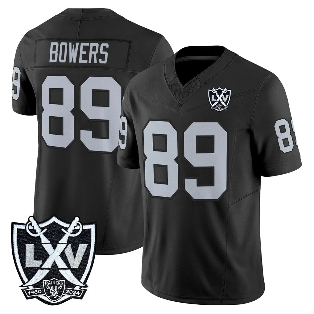 tocy LV.Raiders #89 Brock Bowers Player Black 2026 Vapor Limited Home Game Stitched Jerseys