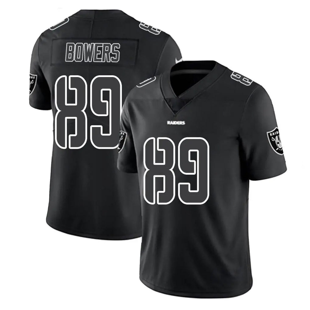 tocy LV.Raiders #89 Brock Bowers Player Black Limited Black Impact Home Game Stitched Jerseys