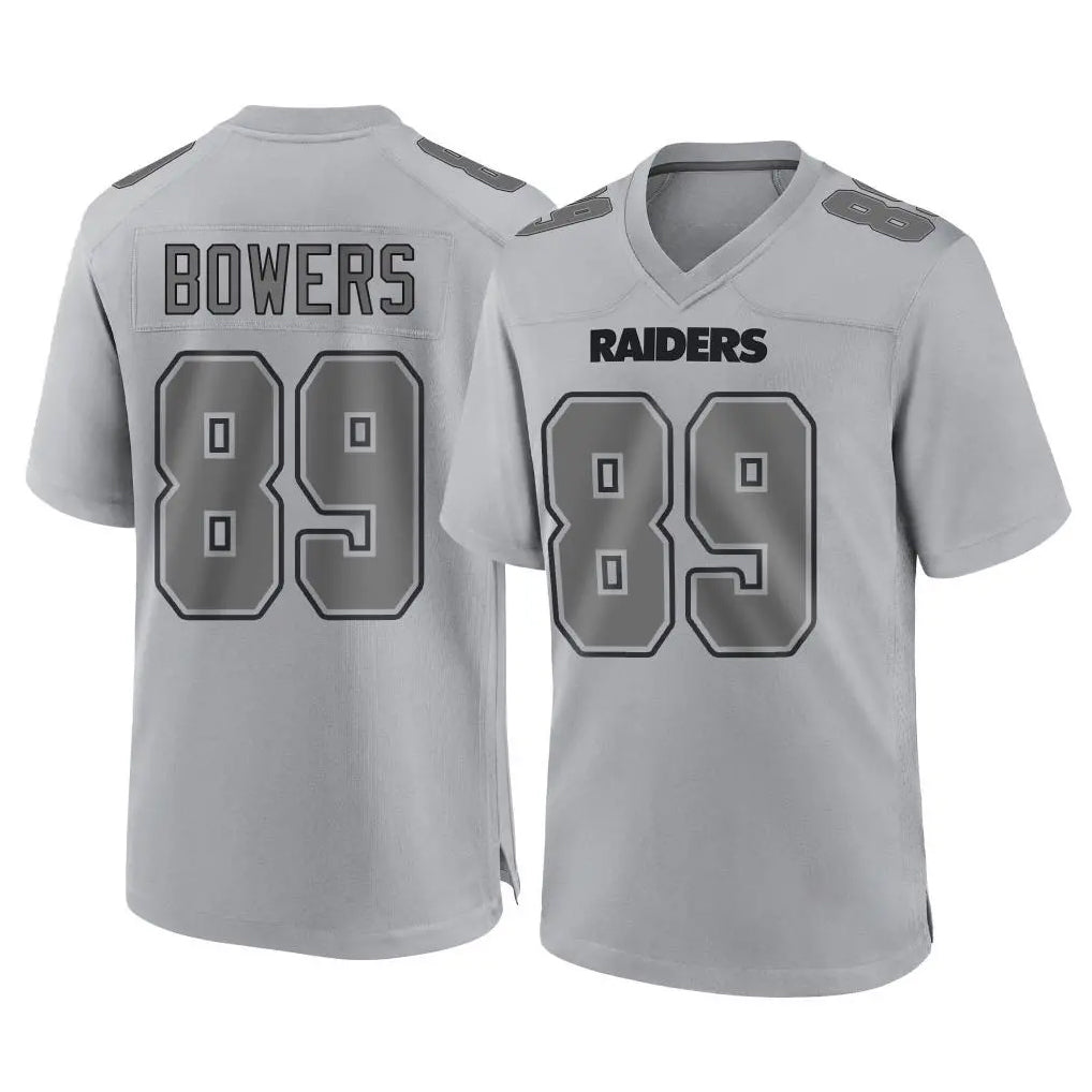 tocy LV.Raiders #89 Brock Bowers Player Gray Atmosphere Fashion Limited Game Stitched Jerseys