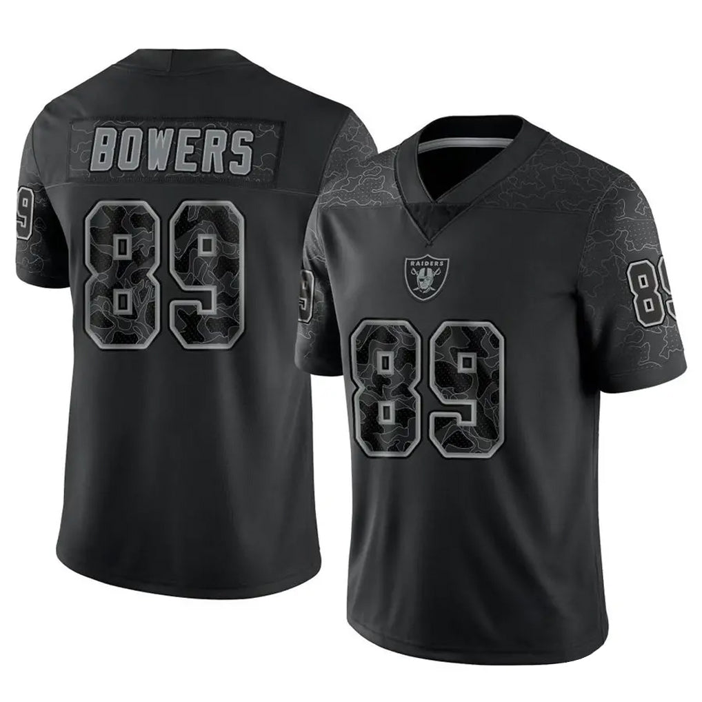 tocy LV.Raiders #89 Brock Bowers Player RFLCTV Limited Black Stitched Jerseys