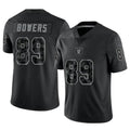 tocy LV.Raiders #89 Brock Bowers Player RFLCTV Limited Black Stitched Jerseys