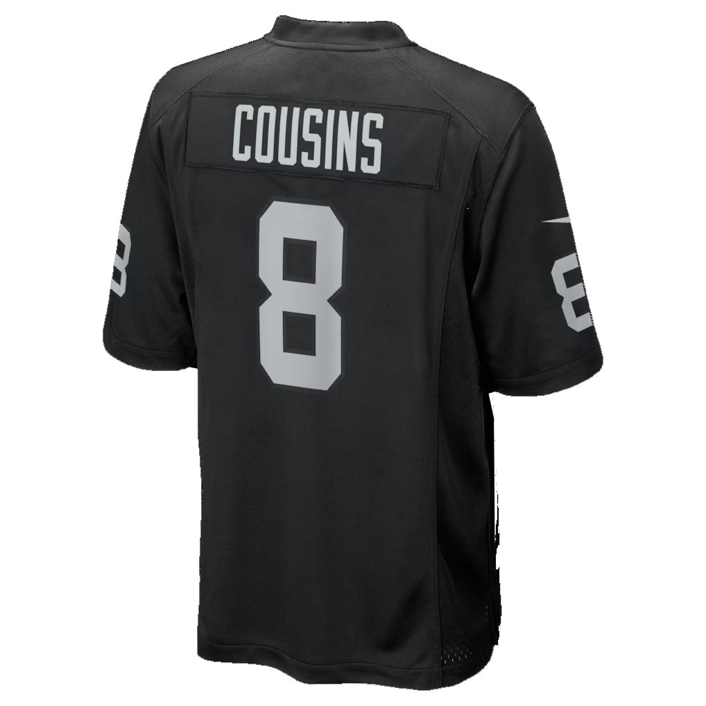 tocy LV.Raiders #8 Kirk Cousins Black Team Game Stitched Jerseys