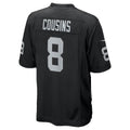 tocy LV.Raiders #8 Kirk Cousins Black Team Game Stitched Jerseys