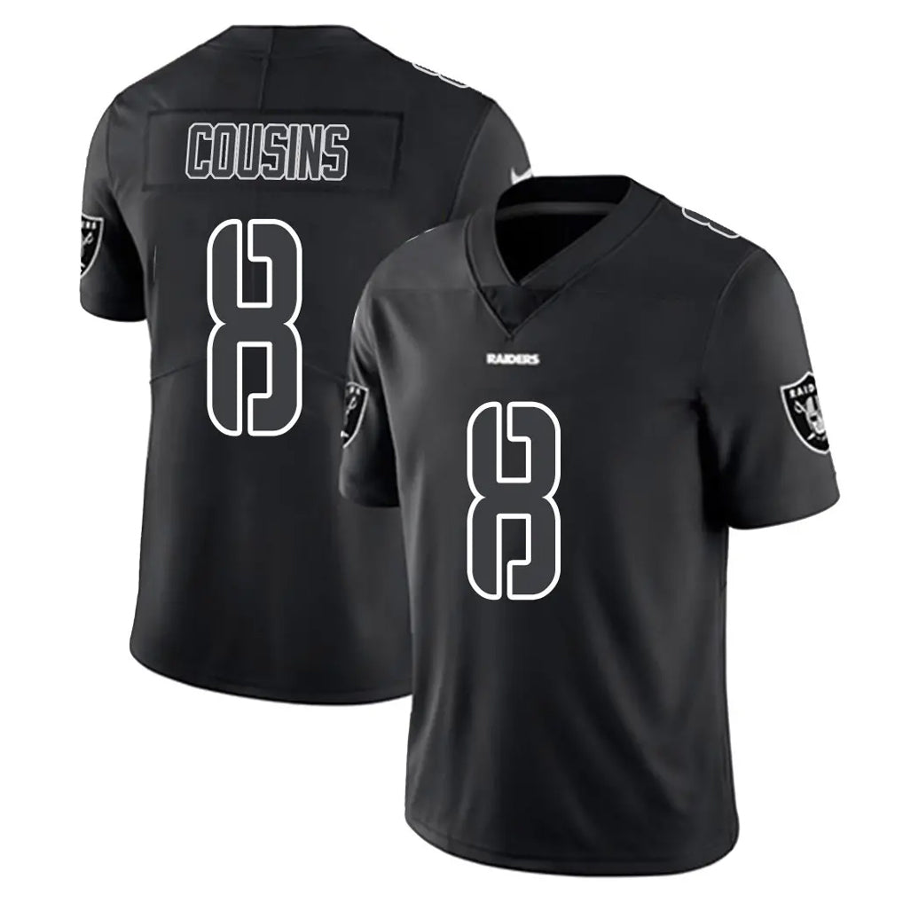 tocy LV.Raiders #8 Kirk Cousins Player Black Limited Black Impact Home Game Stitched Jerseys