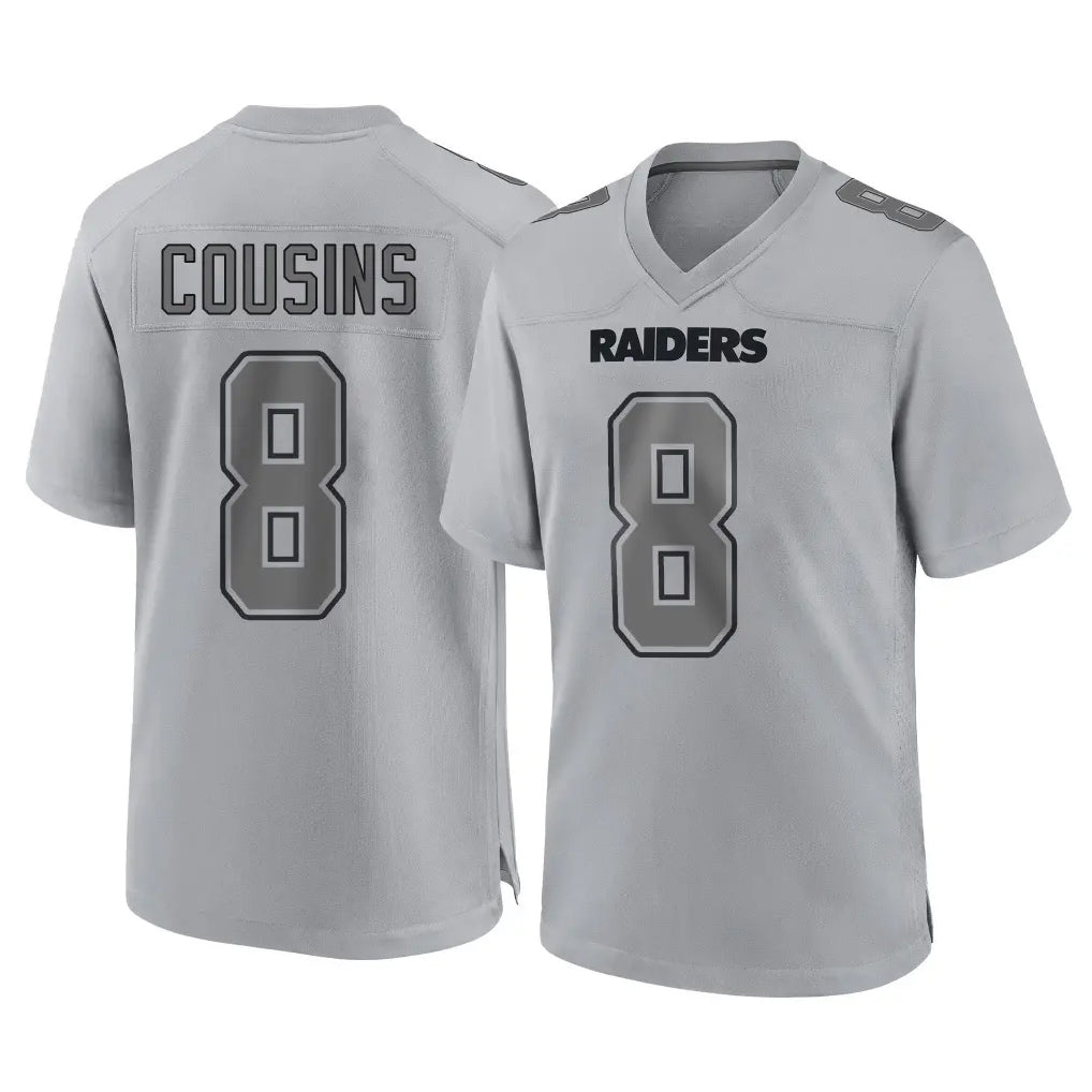 tocy LV.Raiders #8 Kirk Cousins Player Gray Atmosphere Fashion Limited Game Stitched Jerseys