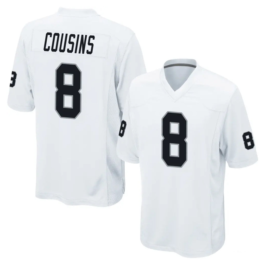 tocy LV.Raiders #8 Kirk Cousins Player White Home Game Stitched Jerseys