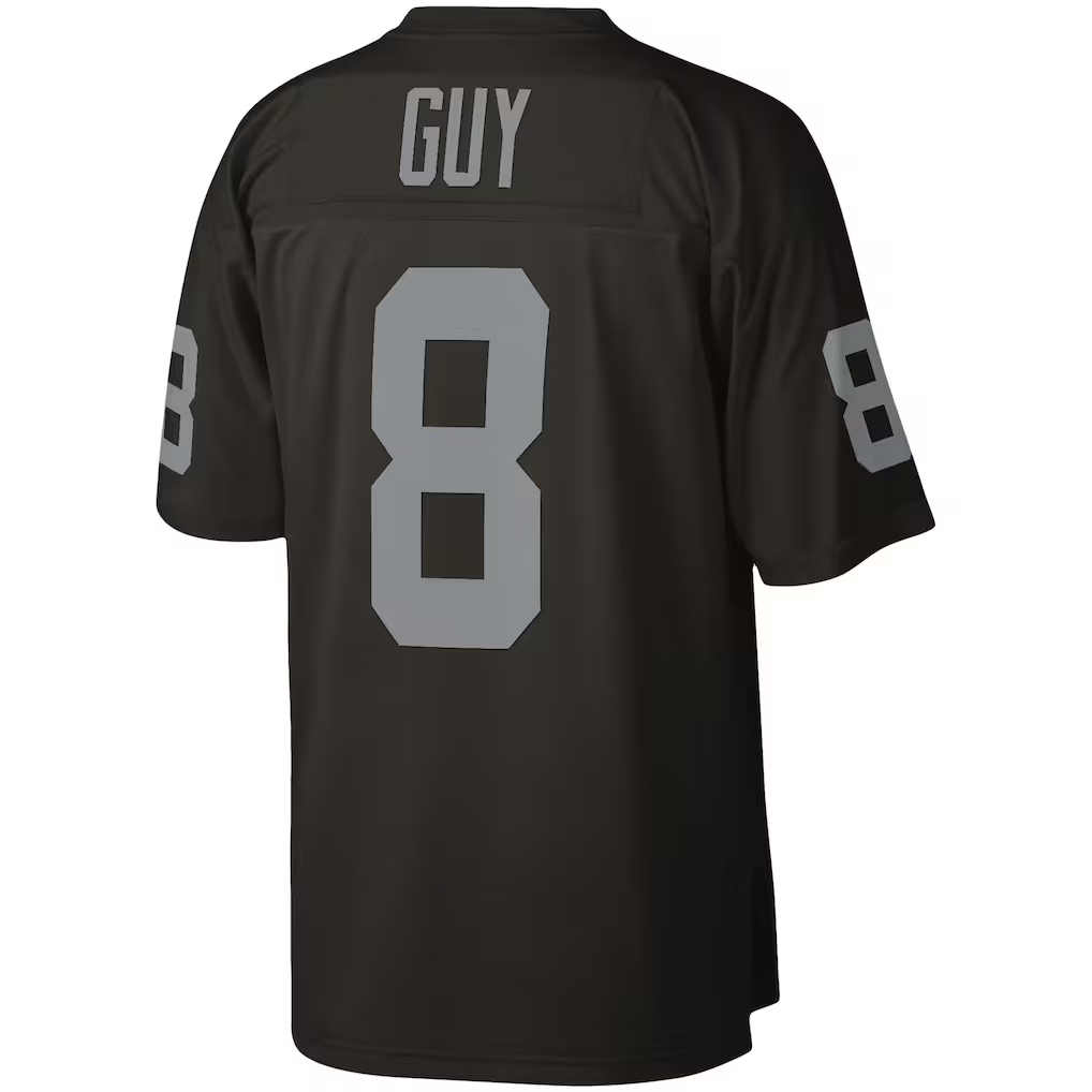 tocy LV.Raiders #8 Ray Guy Mitchell & Ness Black Legacy Replica Jersey