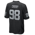 tocy LV.Raiders #98 Maxx Crosby Black Game Jersey American Stitched Jerseys