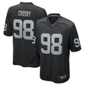 tocy LV.Raiders #98 Maxx Crosby Black Game Jersey American Stitched Jersey