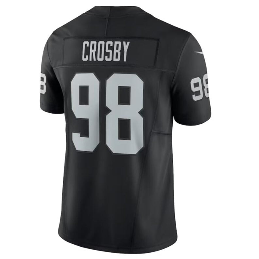 tocy LV.Raiders #98 Maxx Crosby Black Vapor F.U.S.E. Limited Jersey American Stitched Jerseys
