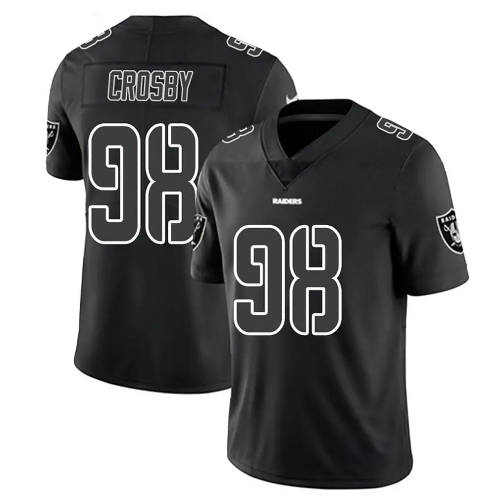 tocy LV.Raiders #98 Maxx Crosby Player Black Limited Black Impact Home Game Stitched Jerseys