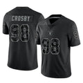 tocy LV.Raiders #98 Maxx Crosby Player Black Reflective Limited Game Stitched Jerseys